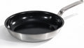 5 Ply Ceramic Non Stick Frying Pans - 10 Inch Stainless Clad Nonstick Skillet, Non Toxic, PTFE & PFOA FREE, Professional Cookware for Induction, All Stoves and Oven up to 650°F