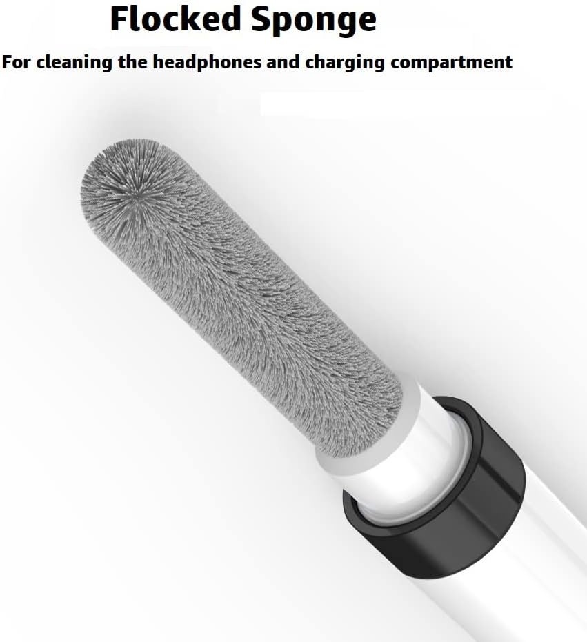 Dual-Brush Earbud Cleaning Pen | 4-in-1 Pro Kit for Precision & Durability, Tool Compatible with Airpods, Galaxy Buds, All Wireless Headsets -Black
