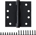 1 Pack Oil Rubbed Bronze 4.5 Inch Heavy Duty Commercial Door Hinges Square Security Door Hinges Industrial Grade Door Hardware Full Mortise Interior/Exterior Hinge for Doors Bifold Residential Office