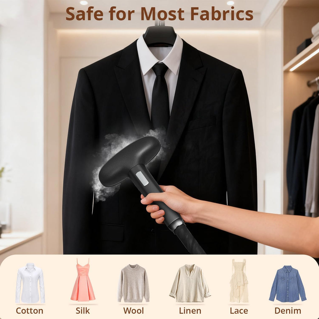 LAKALA Garment Steamer for Clothes, 30-Second Instant Heat-Up, 2.5L Water Tanks, with Pant Clips & Dual Hanger, Powerful Handheld, 4-Stage Adjustable Height, Standing Floor Steamer Wrinkle Remover