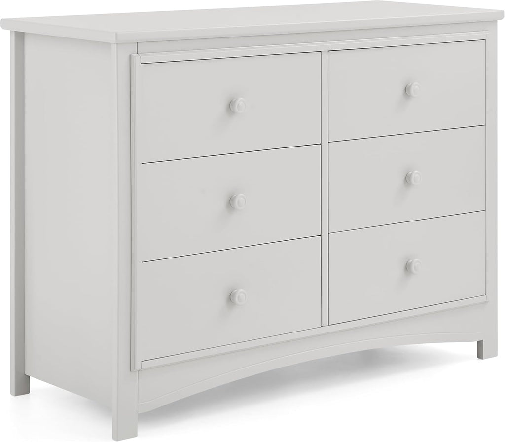 Delta Children Perry 6 Drawer Dresser - Greenguard Gold Certified, Moonstruck Grey