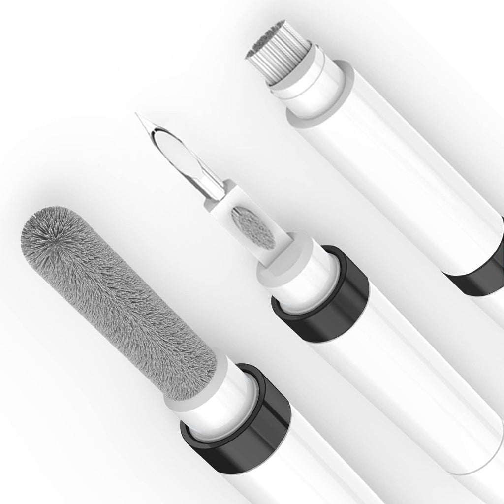 Dual-Brush Earbud Cleaning Pen | 4-in-1 Pro Kit for Precision & Durability, Tool Compatible with Airpods, Galaxy Buds, All Wireless Headsets -Black