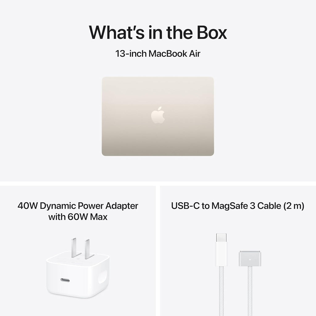 2026 MacBook Air 13-inch Laptop with M5 chip: Built for AI, 13.6-inch Liquid Retina Display, 16GB Unified Memory, 512GB SSD, 12MP Center Stage Camera, Touch ID, Wi-Fi 7; Starlight