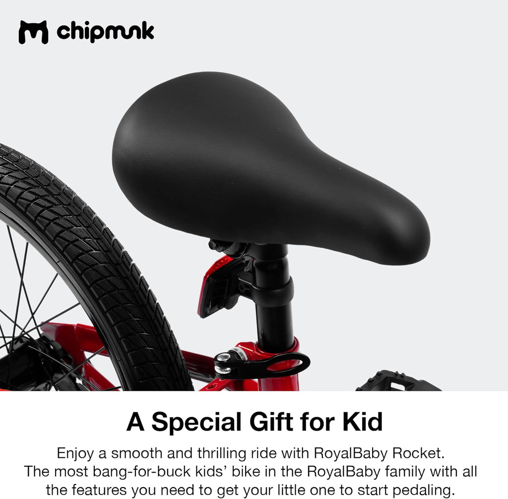 Chipmunk Kids Bike Toddlers 12 14 16 18 Inch Wheel Bicycle Beginners Boys Girls Ages 3-11 Years, Multiple Color Options