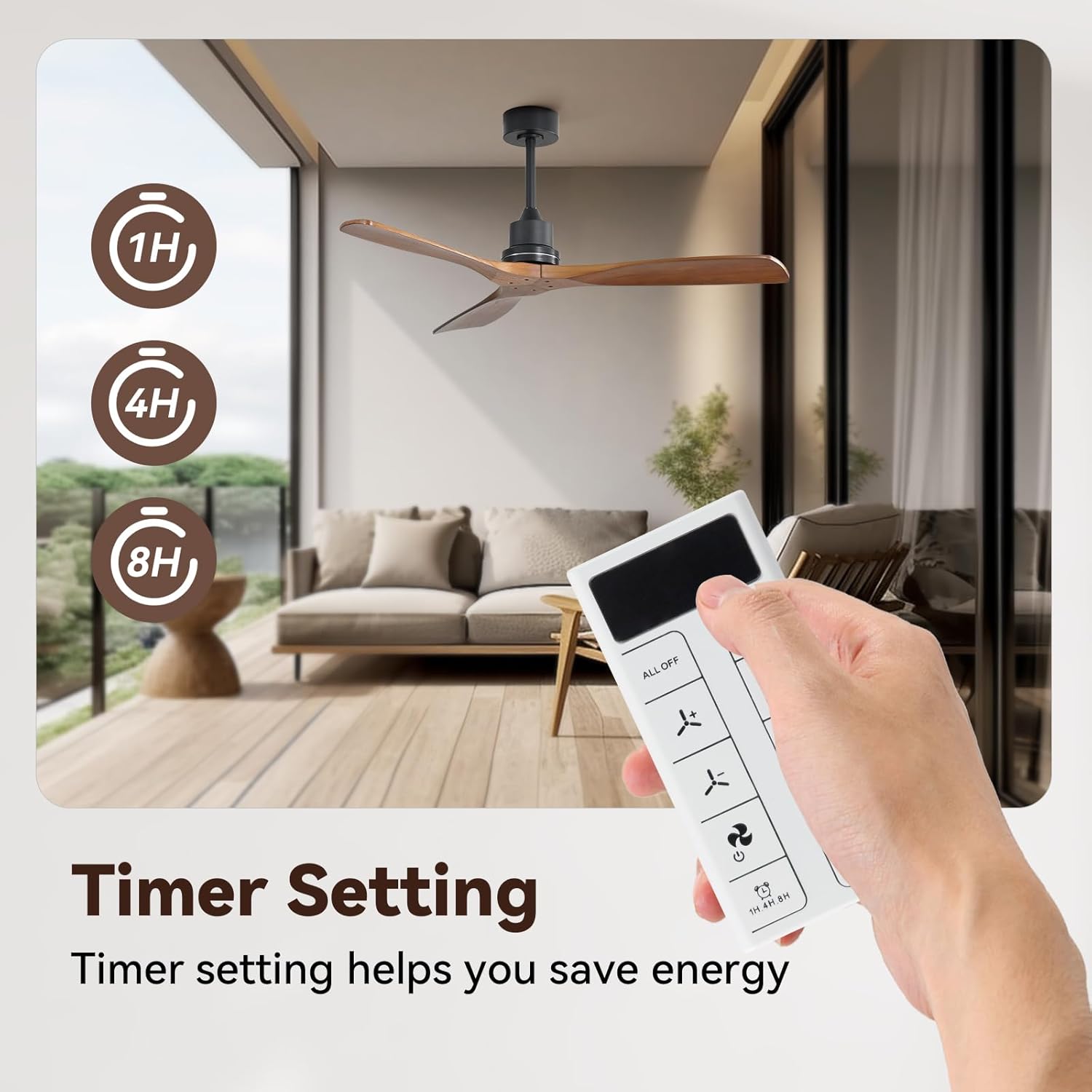 Sofucor Smart Ceiling Fan no Lights, 52" Low Profile Ceiling Fans with Remote, Compatible with Alexa/Google/App, 6-Speed Timing Reversible DC Motor for Bedroom Living Room Patio Indoor Outdoor