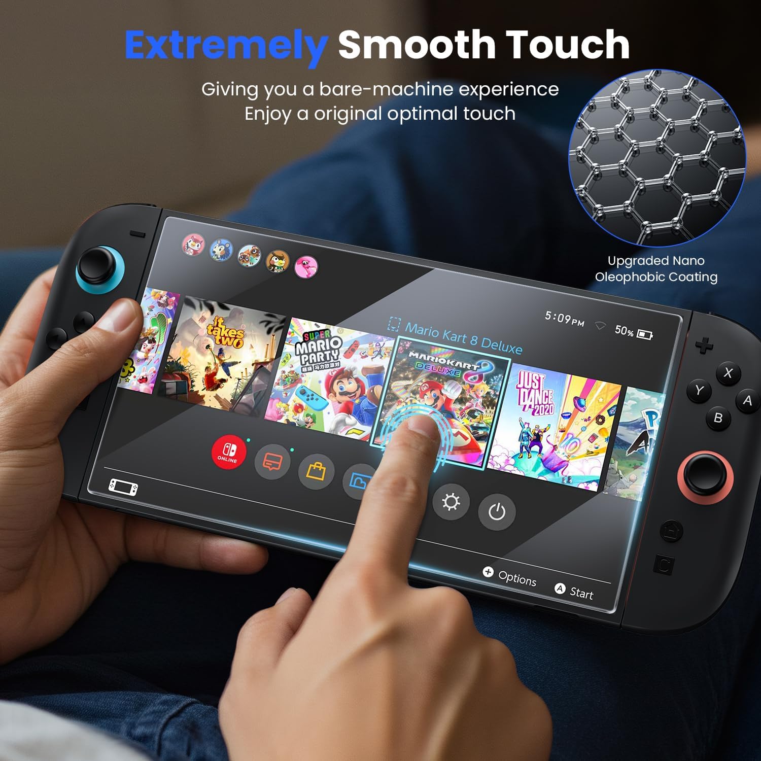 WSKEN for Nintendo Switch 2 Screen Protector - Shatterproof Tempered Glass with Auto-Dust Removal, Zero Bubbles Auto-Alignment, Anti-Scratch Glass Film for Switch 2 (2025) Accessories, 2 PCS