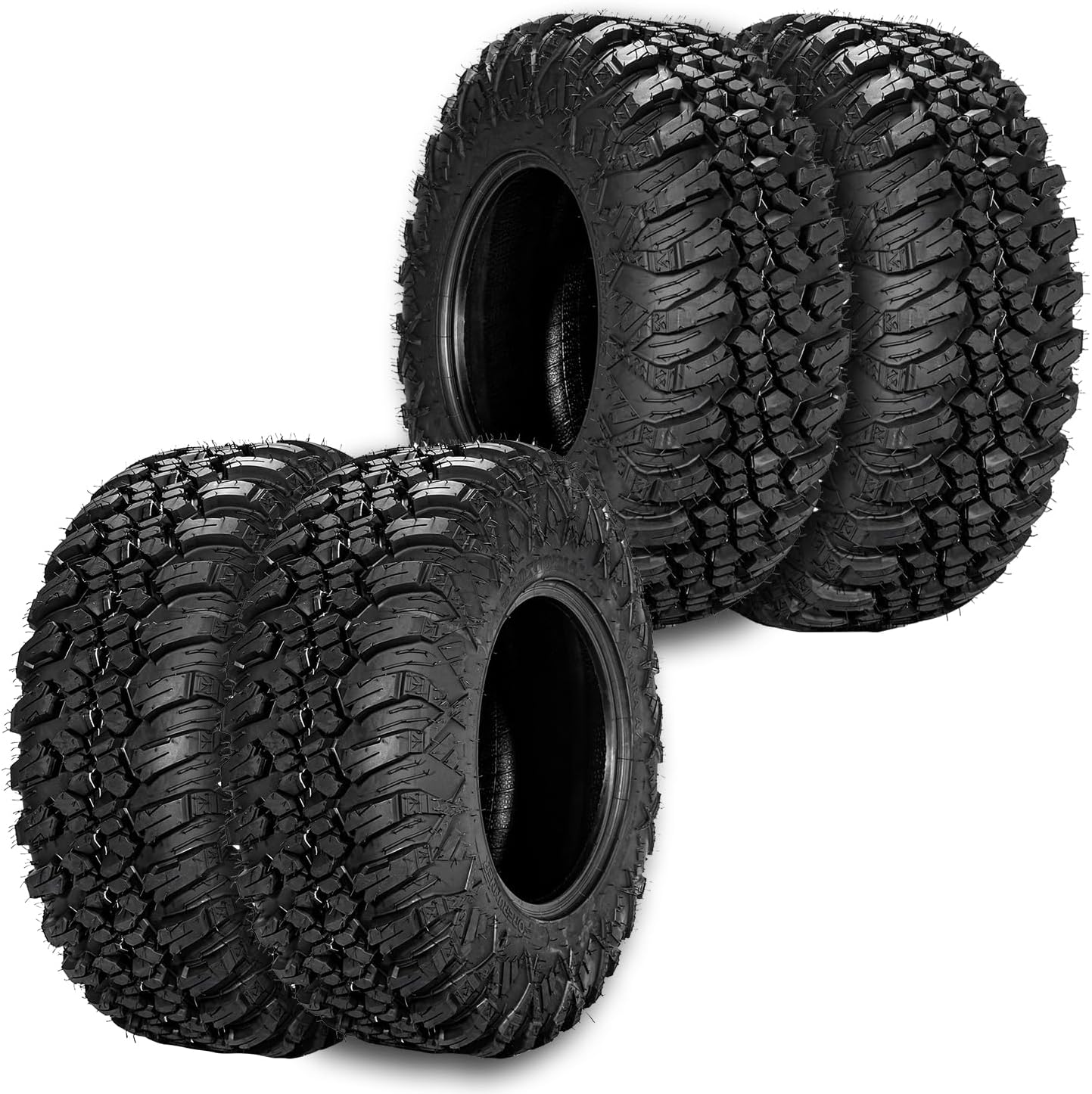 Set of 4 FORERUNNER 30X10R14 ATV Tires, 8PR Tubeless UTV Tires, All-terrain Tires