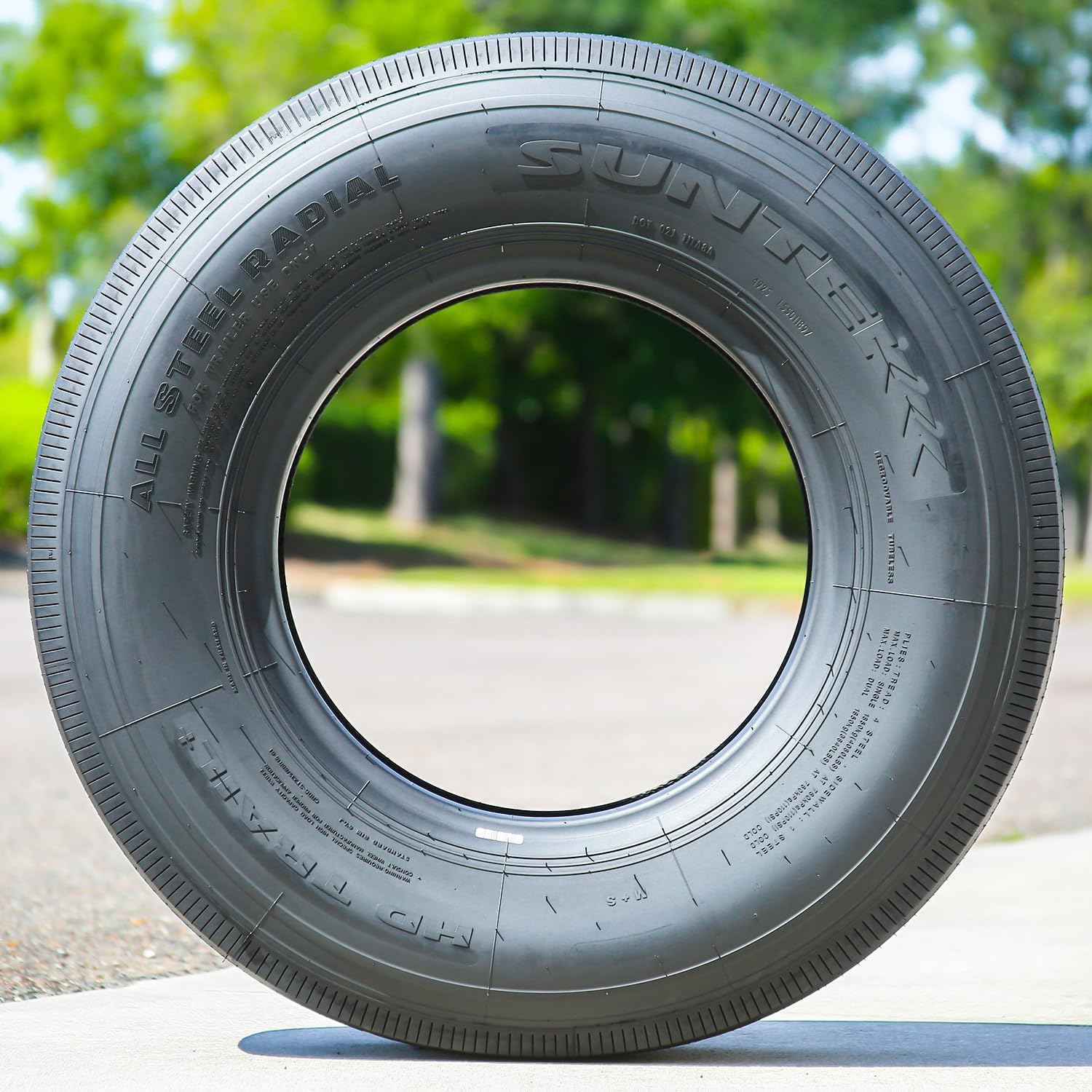 Set of 4 (FOUR) Suntek HD Trail + All Steel Heavy Duty Premium Trailer Radial Tires-ST225/75R15 225/75/15 225/75-15 123/119M Load Range G LRG 14-Ply BSW Black Side Wall