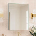 20 x 26 in Medicine Cabinet Mirror,Bathroom Mirror Cabinet with Adjustable Shelves,Aluminum Silver Medicine Cabinets for Bathroom,Recessed or Wall Mounted Medicine Cabinets（Assembly Required
