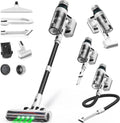 Cordless Vacuum Cleaner, 55Mins Vacuum Cleaners for Home, 15-in-1 Self-Standing Stick Vacuum with LED Light, Anti-Tangle & Wall Mount Charge, Lightweight Vacuum for Hard Floors Carpets Pet Hair