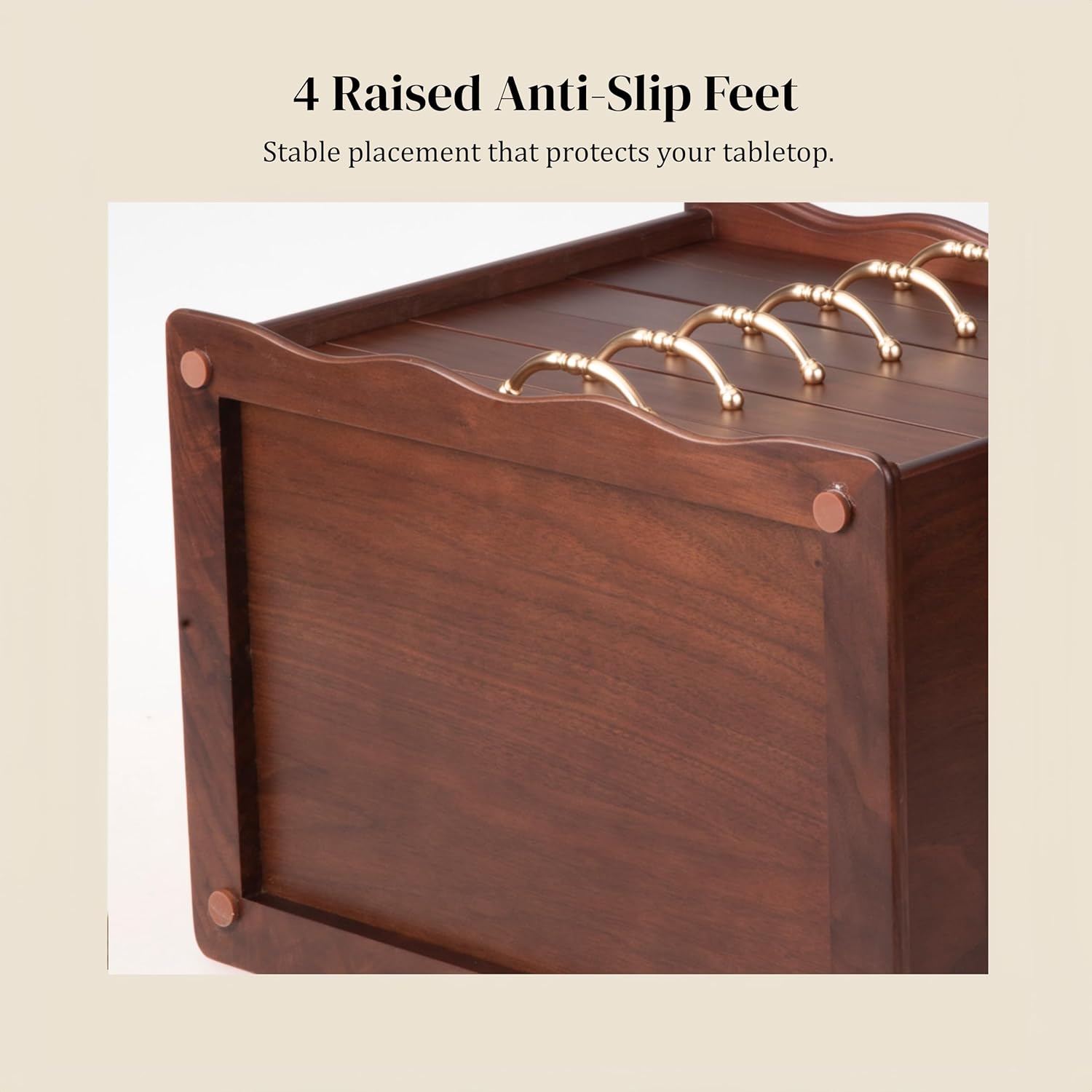 KINTNESS Black Walnut Wooden Jewelry Box - 6 Drawers Solid Wood Large Jewelry Organizer with Secret Compartment for Women Girls, Jewelry for Bracelet, Necklace, Ring, Earring