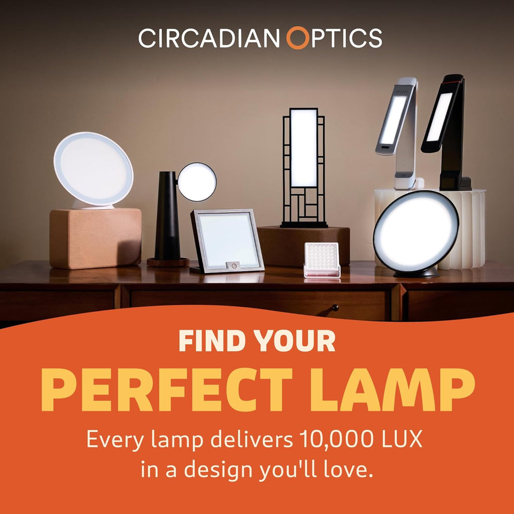 Circadian Optics Lampu Light Therapy Desk Lamp | As Seen On Shark Tank | 10,000 LUX UV-Free Full-Spectrum LEDs | Powerful & Large Light Panel | Sunlight Lamp for Seasonal Blues, Focus, Energy & Sleep