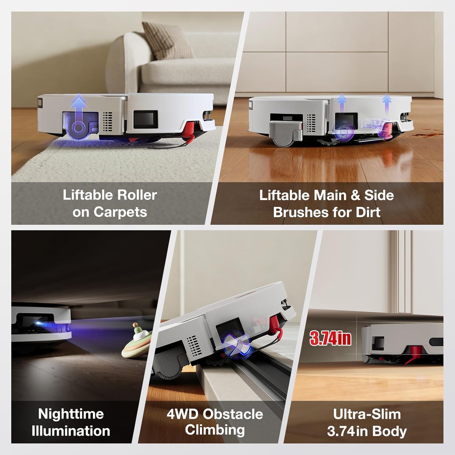 Yeedi M16 Infinity Robot Vacuum & Mop, 30000Pa Blast Suction, Infinity Runtime, Instant Self-Cleaning OZMO Roller Mop, Hot Water Wash & Hot Air Dry Omni Station, ZeroTangle 4.0, AI Obstacle Avoidance