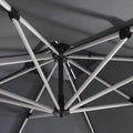 PURPLE LEAF 10ft Patio Umbrella Outdoor Square Umbrella Large Cantilever Umbrella Windproof Offset Heavy Duty Sun for Garden Deck Pool Patio, Grey