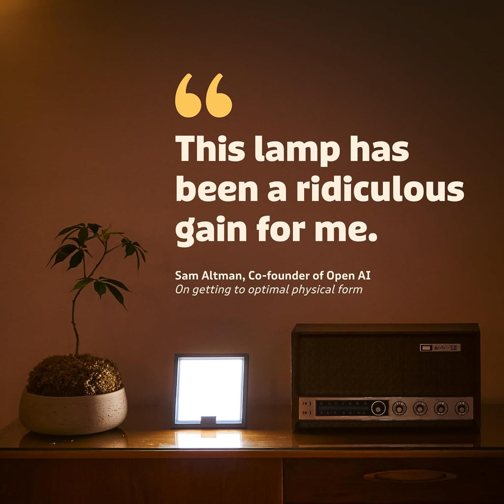 Circadian Optics Lampu Light Therapy Desk Lamp | As Seen On Shark Tank | 10,000 LUX UV-Free Full-Spectrum LEDs | Powerful & Large Light Panel | Sunlight Lamp for Seasonal Blues, Focus, Energy & Sleep