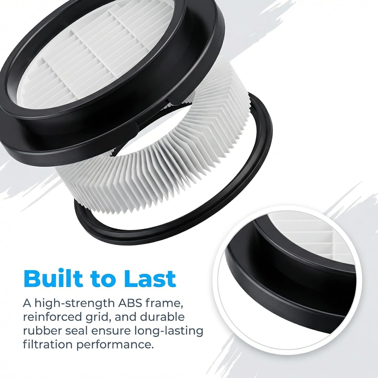 AWO 4 PACK Replacement Washable and Reusable Vacuum Filter Compatible with JELLYPIG X100 Cordless Stick Vacuum Cleaner