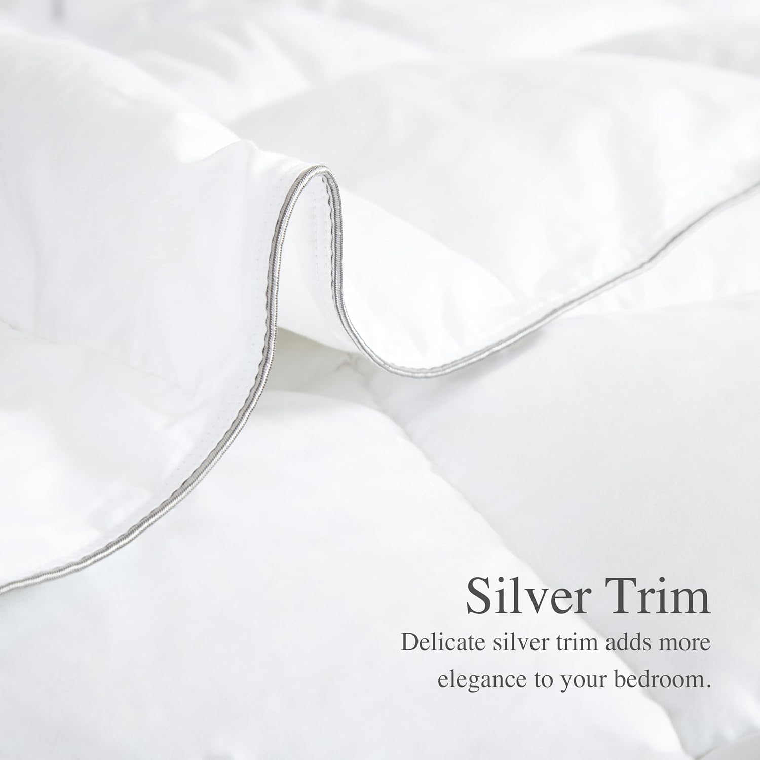 sunflower Comforter Duvet Insert Queen Size White Down Alternative Filling Cotton Shell All Season Hypoallergenic Warm Breathable Noiseless Machine Washable with Corner Taps