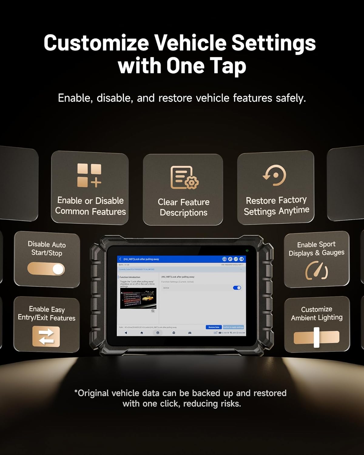 TOPDON ONE Bidirectional Scan Tool, 10.1" OBD2 Scanner with J2534 Pass-Thru and ECU Coding, Over 50 Resets, Topology Mapping Car Diagnostic Tool for All Vehicles