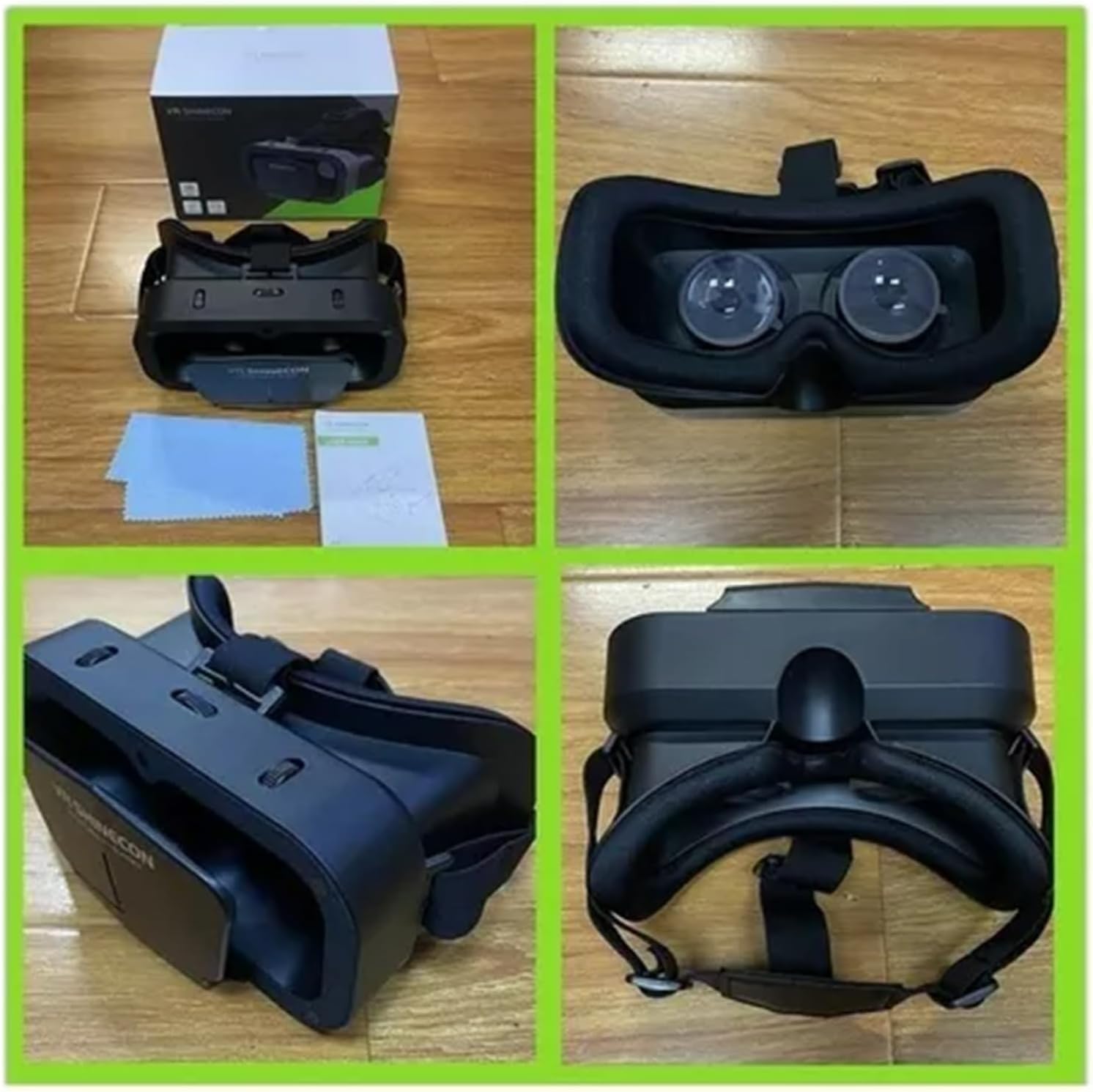 VR Headset with Controller for iPhone and Android Phones, 3D Virtual Reality Glasses, Adjustable Goggles for Movies and Games4.7-6.5 Inch Smartphones (Controller Bundle – Black)