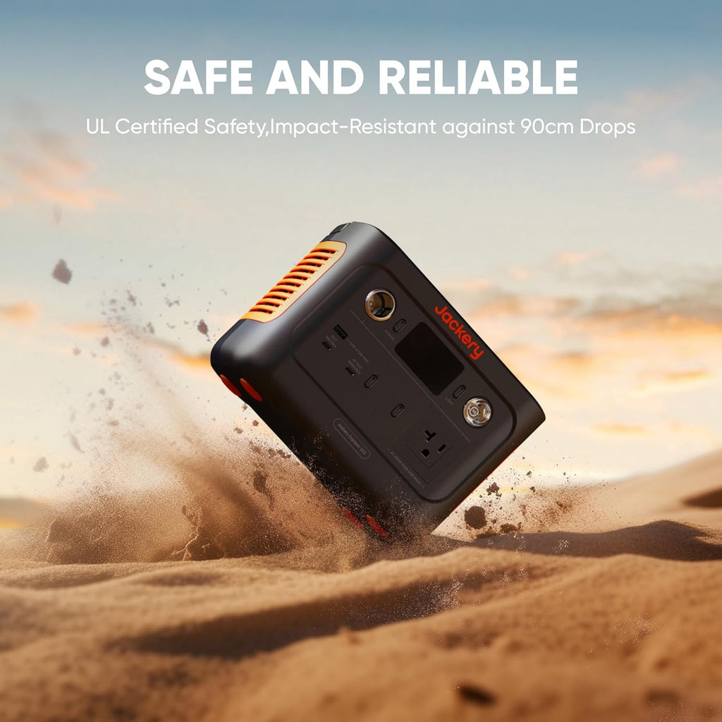 Jackery Explorer 240 v2 Portable Power Station, 256Wh LiFePO4 Battery with 300W AC/100W USB-C Output, 1Hr Fast Charging, Versatile Scenarios-Outdoor/Camping/RV/Travel/Emergency Backup (Renewed)