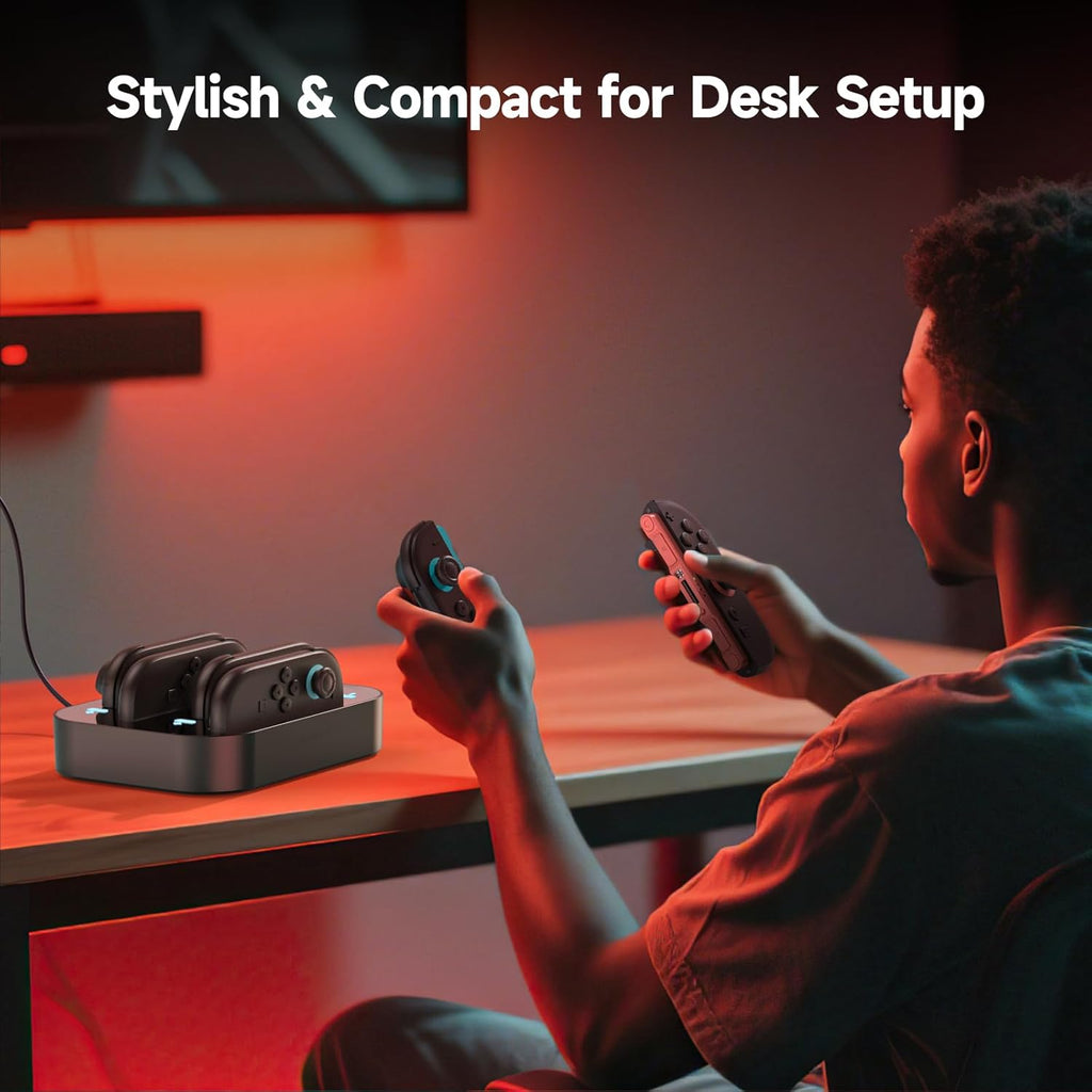 Gagaking Charging Dock for Nintendo Switch 2, Fast Charger Station for JoyCon 2 Accessories with LED Indicators,Multi-Protection Safety,USB-C,4 in 1 Portable Organizer for Controllers