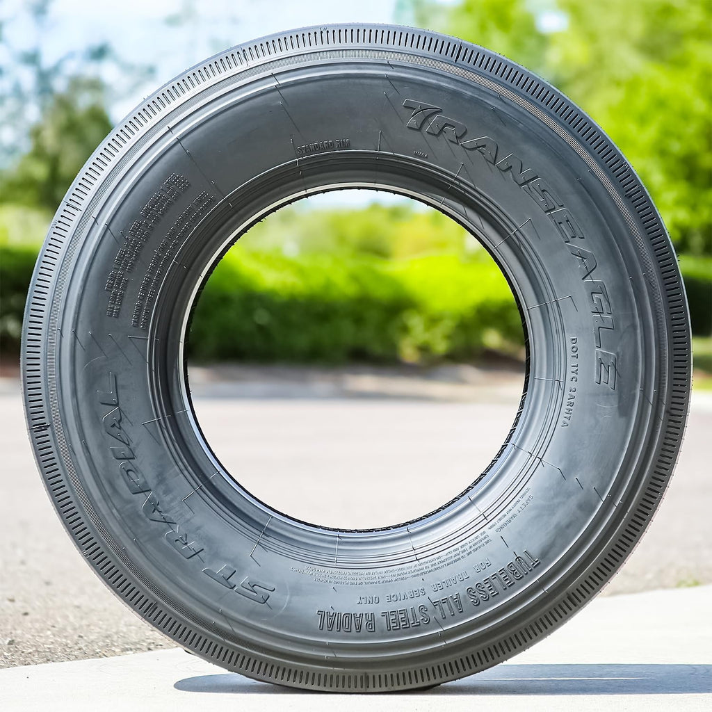 Set of 4 (FOUR) Transeagle ST Radial All Steel Heavy Duty Premium Trailer Radial Tires-ST225/75R15 225/75/15 225/75-15 123/119L Load Range G LRG 14-Ply BSW Black Side Wall