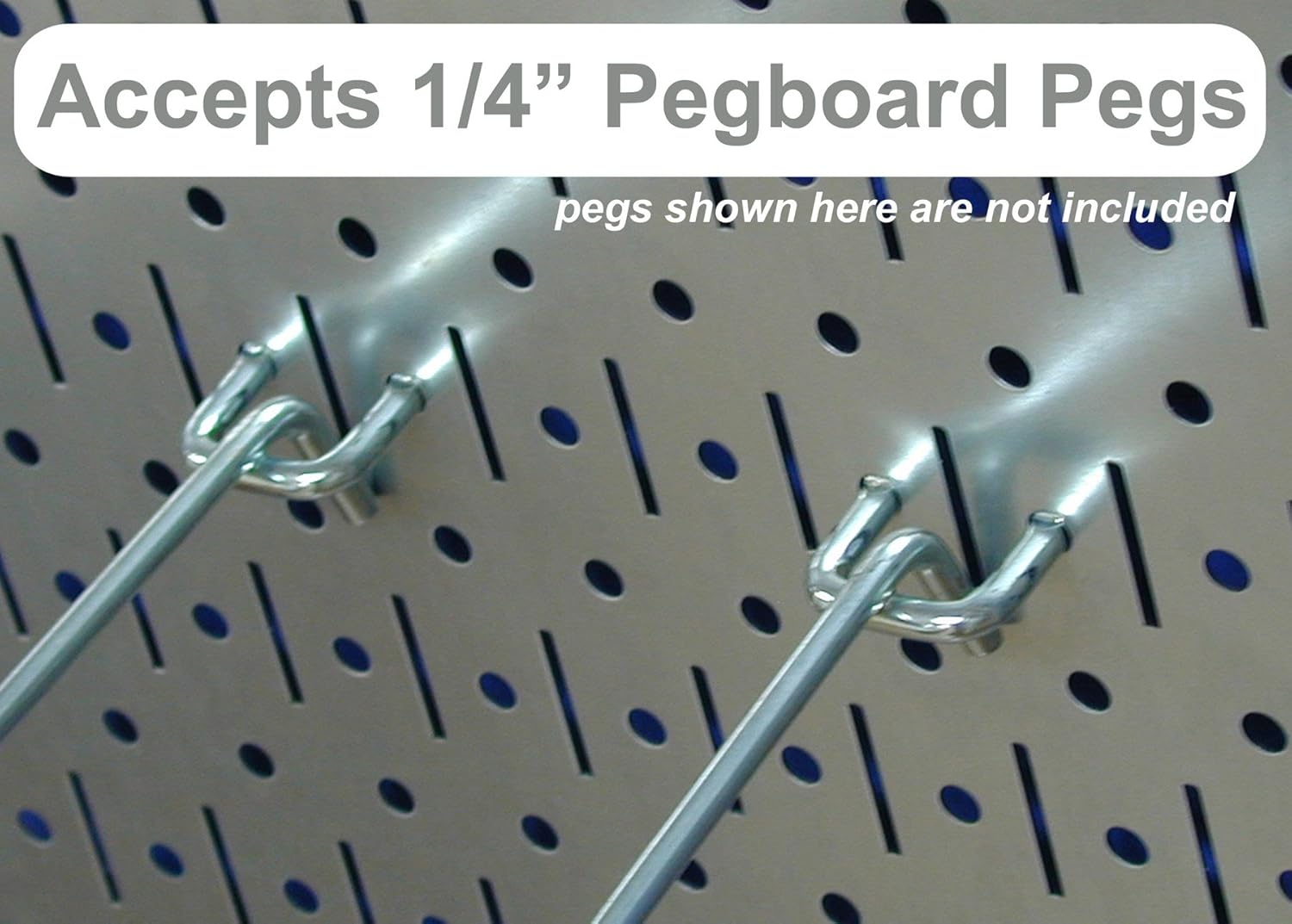 Wall Control Pegboard Organizer 4 ft. Metal Pegboard Standard Tool Storage Kit with Blue Toolboard and Black Accessories