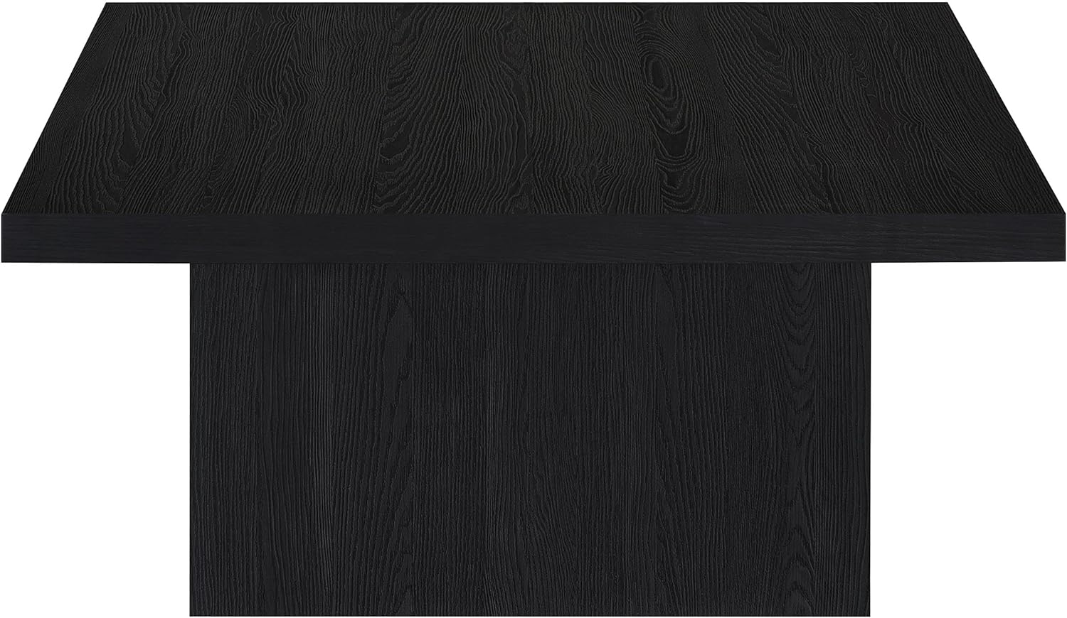 Coaster Home Furnishings - Devar - Wood - Square Coffee Table with Plinth Base, Geometric Design and Contemporary Style - Living Room - Black - 706408