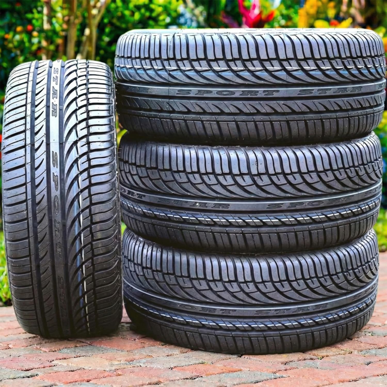 Set of 4 (FOUR) Fullway HP108 Passenger Car All-Season High Performance Radial Tires-205/55R17 205/55/17 205/55-17 95W Load Range XL 4-Ply BSW Black Side Wall UTQG 380AA