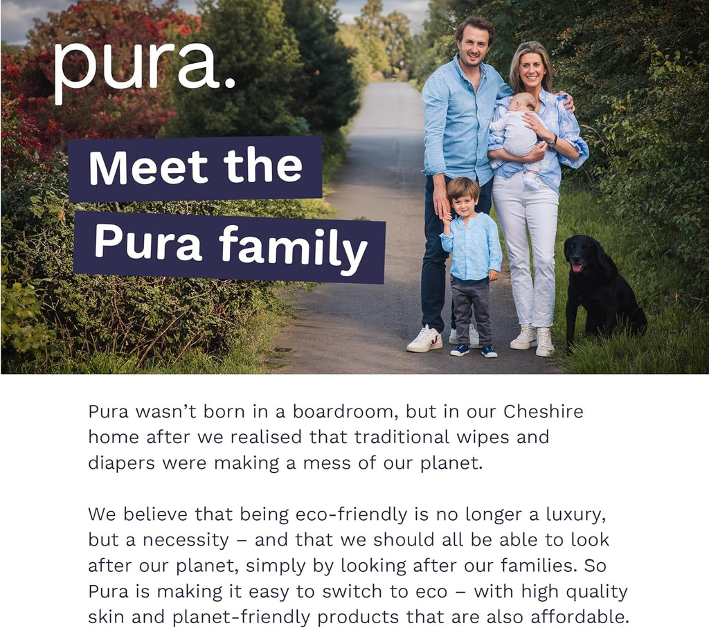 Pura Hypoallergenic Diapers, Size 3 (9-20 lbs) Monthly Pack, Overnight, up to 12 Hours Leak Protection, Suitable for Sensitive Skin, TCF, Super Soft Organic Cotton, 6 Packs of 26 (156 Baby Diapers)