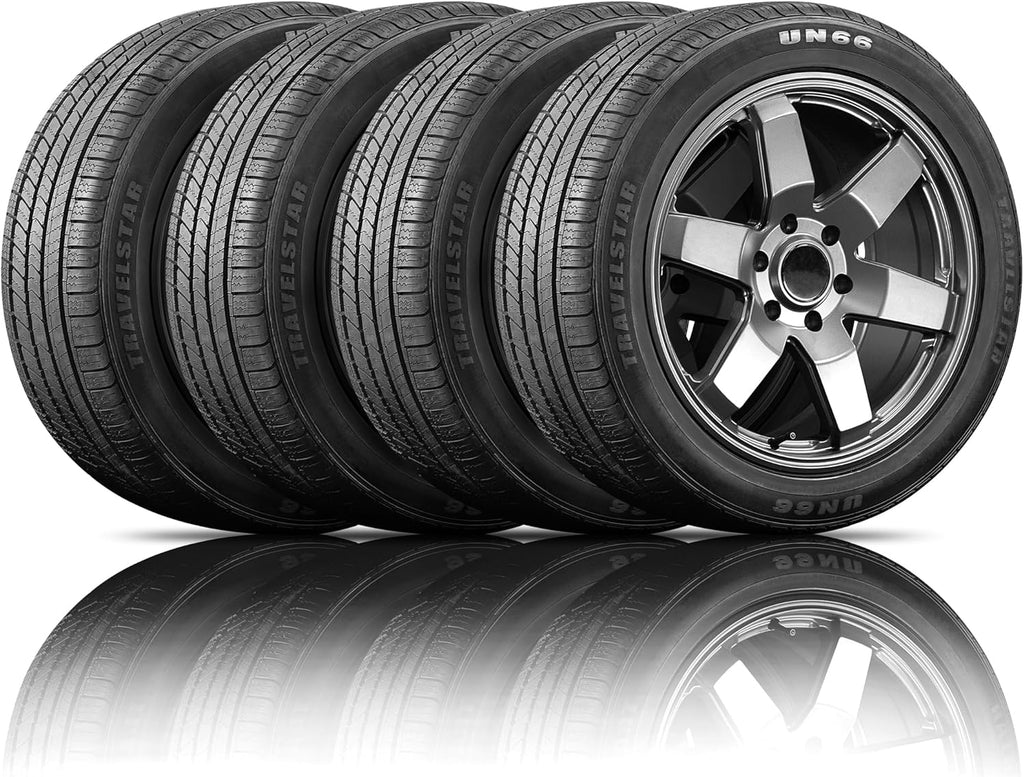 Set of 4 (Four) Travelstar UN66 225/55R18 98V All-Season High Performance CUV/SUV Tires 225/55/18- Includes Three-Year Road Hazard Warranty UTQG 520AA (Tire Only)