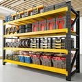 RAVIGIN 5000LBS Storage Shelves,71" W Garage Shelving Heavy Duty Metal Adjustable Garage Shelves, Shelving Units Industrial Shelving for Warehouse,71" W x 24" D x 69" H,Black Yellow
