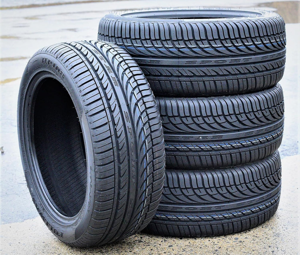 Set of 4 (FOUR) Fullway HP108 All-Season Truck/SUV High Performance Radial Tires-225/55R17 225/55ZR17 225/55/17 225/55-17 101W Load Range XL 4-Ply BSW Black Side Wall UTQG 380AA