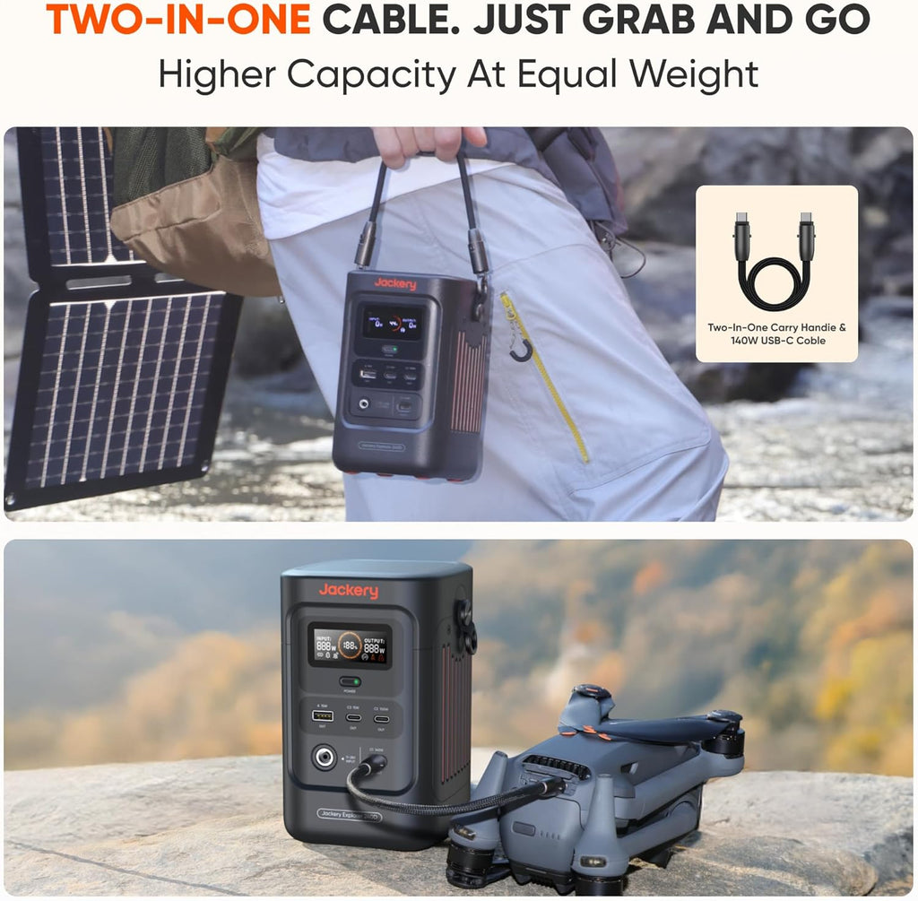 Jackery Explorer 240D Power Bank with Adjustable Strap