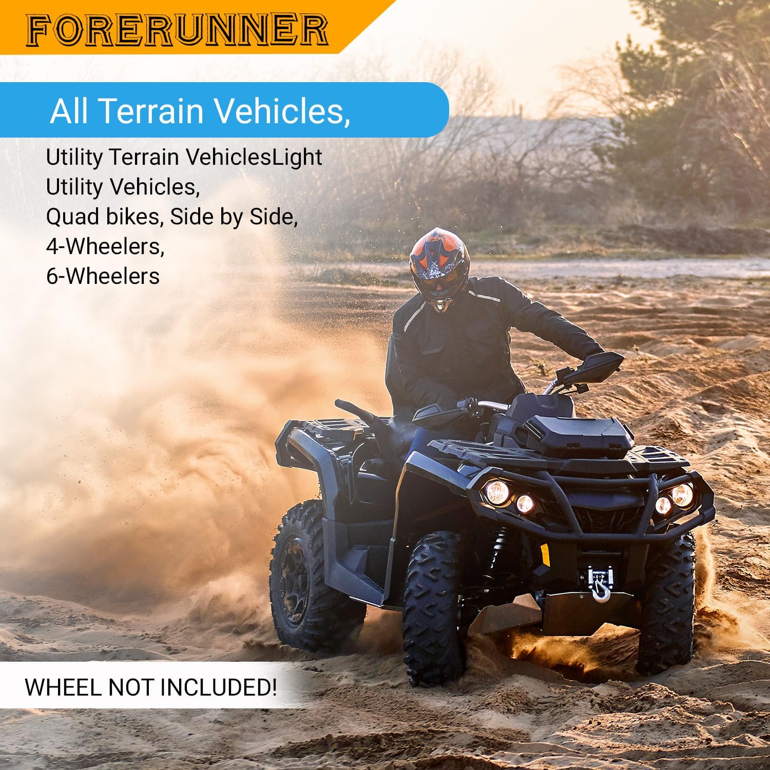 Set of 2 FORERUNNER 25X10-12 ATV Tires, 6PR Tubeless UTV Tires, All-terrain Tires