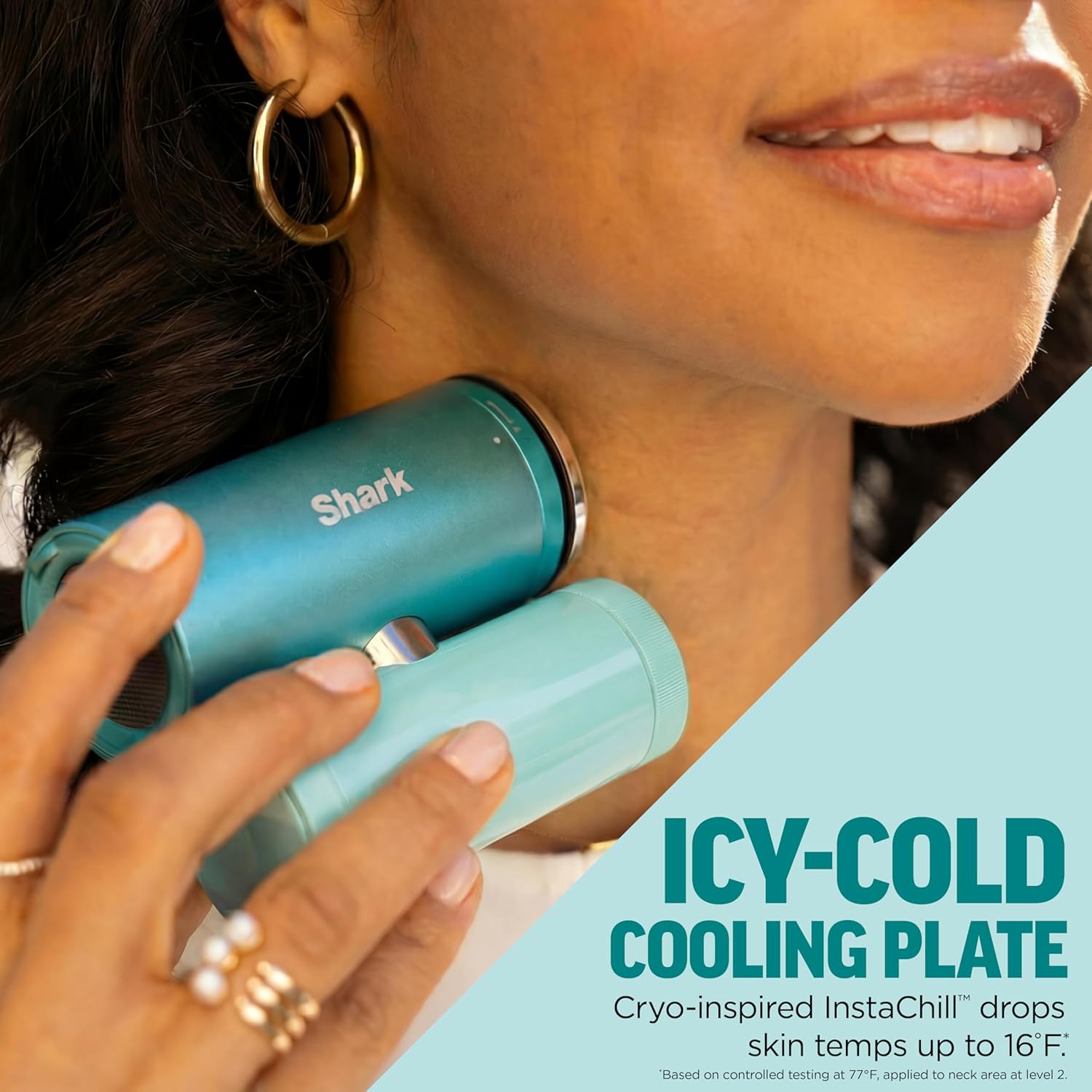 Shark ChillPill – The Only 3-in-1 Personal Cooling System with Fan, InstaChill Cooling Plate & Dry-Touch Mist – Portable, Handheld, Drops Skin Temp Up to 16°F, 10 Speeds, Carbon, FA022