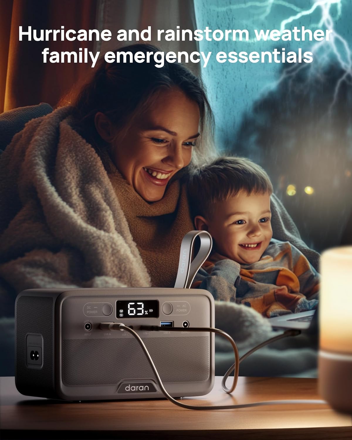 Portable Power Station 100W,89.6Wh LiFePO4 Battery,2.54lb Solar Generator with USB-A 18W/15W & USB-C 45W/15W 40W AC/Solar Recharge for Camping Travel Drone Camera Mini Fan & Outdoor Emergency Backup