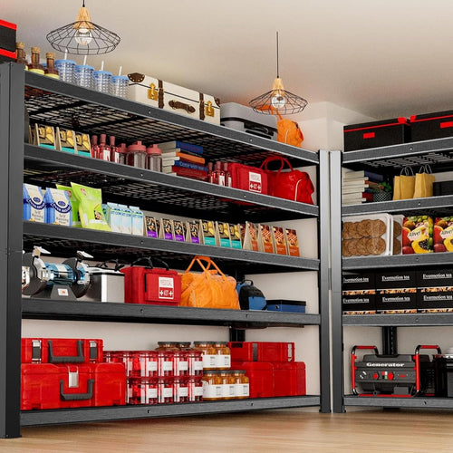 62" W 3050LBS Storage Shelves Unit,5 Tier Heavy Duty Metal Shelving Unit and Storage Large Rack,72" H x62 W x24 D Adjustable Metal Shelving Unit,Garage Shelves for Basement,Warehouse