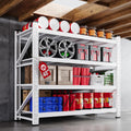 48" W Metal Storage Shelves Heavy Duty, 3000LBS Garage Shelving Units, 4 Tier Tall Metal Shelving, 24" Deep Steel Shelf Rack , Adjustable Utility Standing Shelf for Warehouse/Shop 48"W x 24"D x 70"H