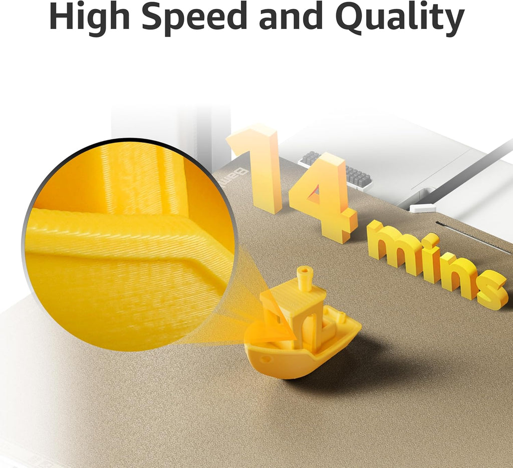 Bambu Lab A1 mini 3D Printer + LED Lamp Kit, Set Up in 20 Mins, High Speed & Precision, Full-Auto Calibration & Active Flow Rate Compensation, ≤48 dB Quiet FDM 3D Printers
