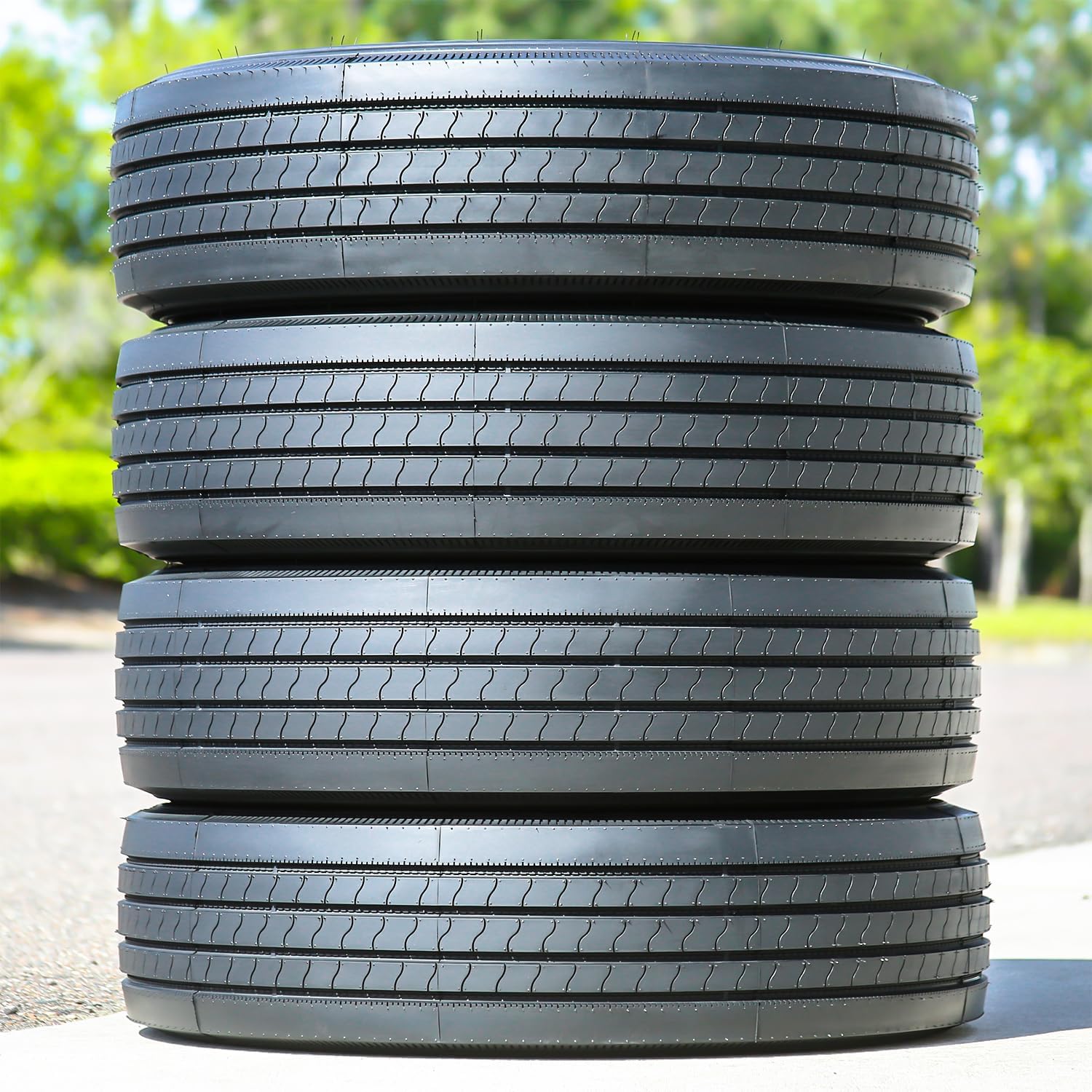 Set of 4 (FOUR) Transeagle ST Radial All Steel Heavy Duty Premium Trailer Radial Tires-ST225/75R15 225/75/15 225/75-15 123/119L Load Range G LRG 14-Ply BSW Black Side Wall
