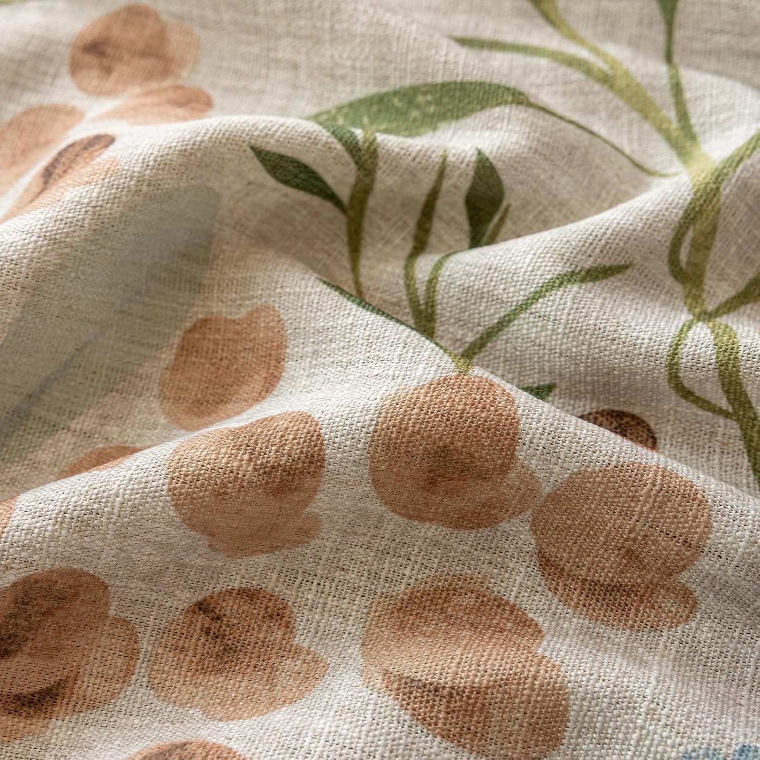 ENJOYBRIDAL Floral Curtains 96 Inches Bedroom Decor Drapes Semi Sheer Rod Pocket Living Room Long Window Curtain Panels Light Filtering Boho 4 Panels Tassel Vintage Window Treatments
